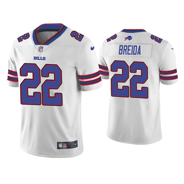 Men's White Buffalo Bills #22 Matt Breida  Vapor Untouchable Limited Stitched Jersey